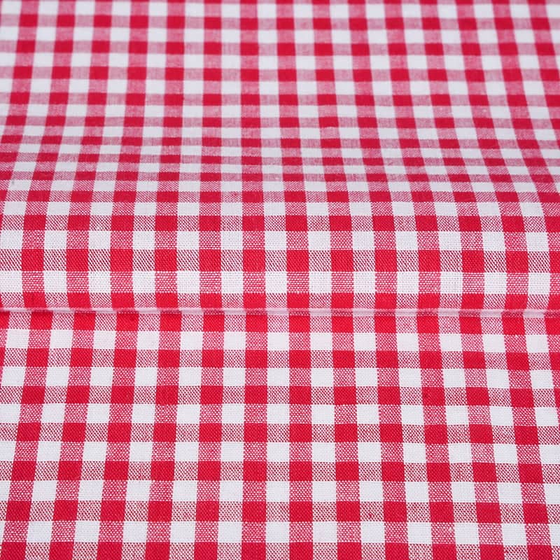 Yarn Dyed Pure Cotton Woven Fabric In Red And White Check Popular Designs With Good Quality And Soft Handfeeling Yarn Dyed Pure Cotton Woven Fabric In Red And White Check Popular Designs With Good Quality And Soft Handfeeling