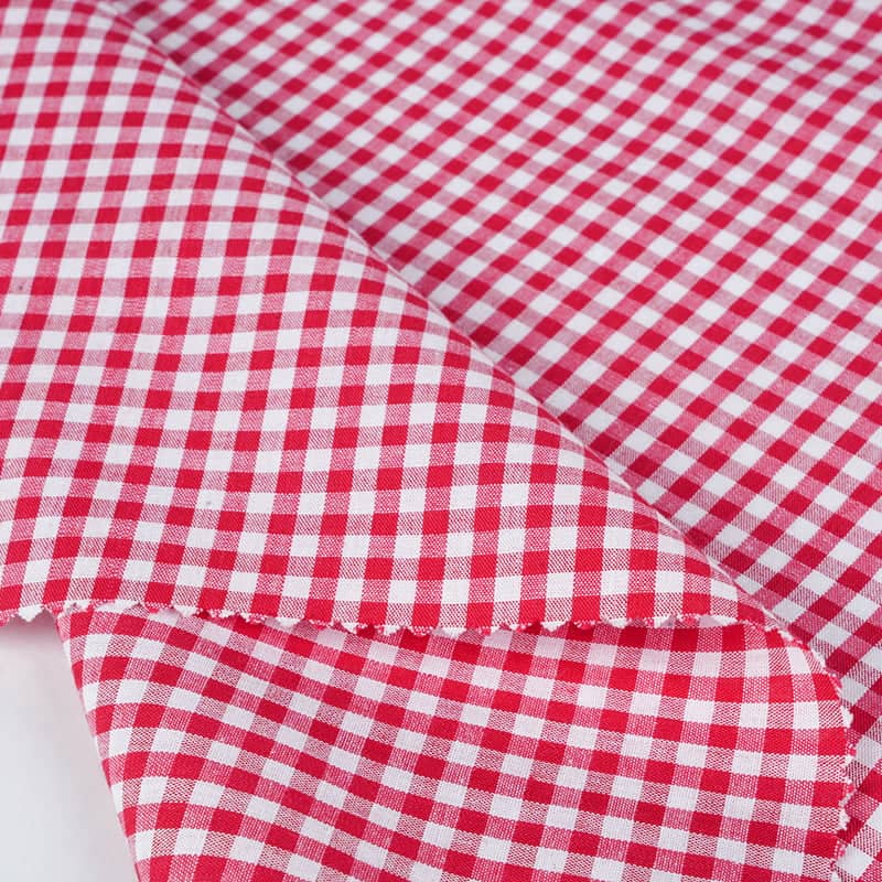 Yarn Dyed Pure Cotton Woven Fabric In Red And White Check Popular Designs With Good Quality And Soft Handfeeling Yarn Dyed Pure Cotton Woven Fabric In Red And White Check Popular Designs With Good Quality And Soft Handfeeling